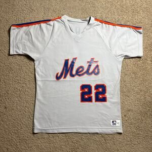 80’s Vintage Mets Sarno #22 Jersey MLB Medalist Sand-Knit‎ Tag Sz Large